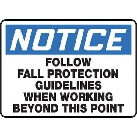 Accuform OSHA CAUTION SAFETY SIGN FALL MFPR606VA MFPR606VA
